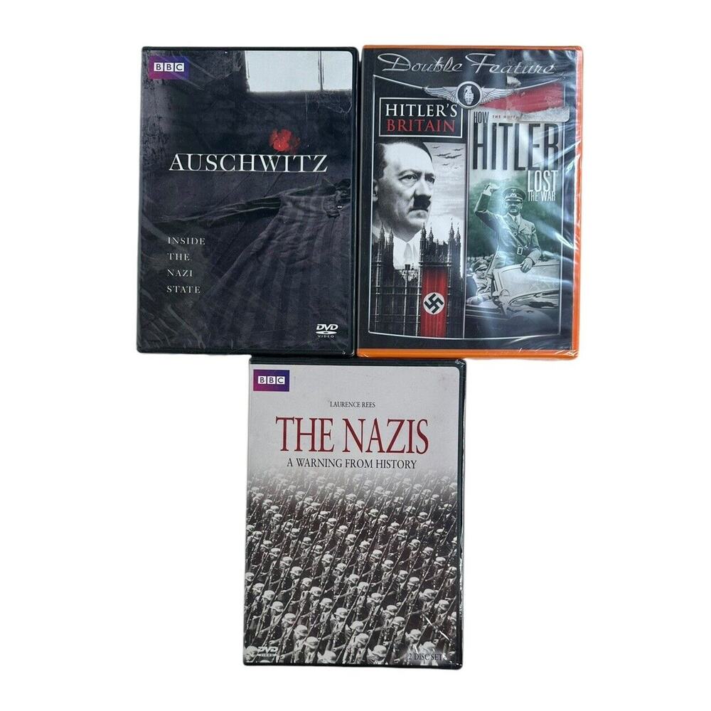 NEW The Nazis A Warning From History + Auschwitz 3 DVD Lot BBC WWII 1997 Germany